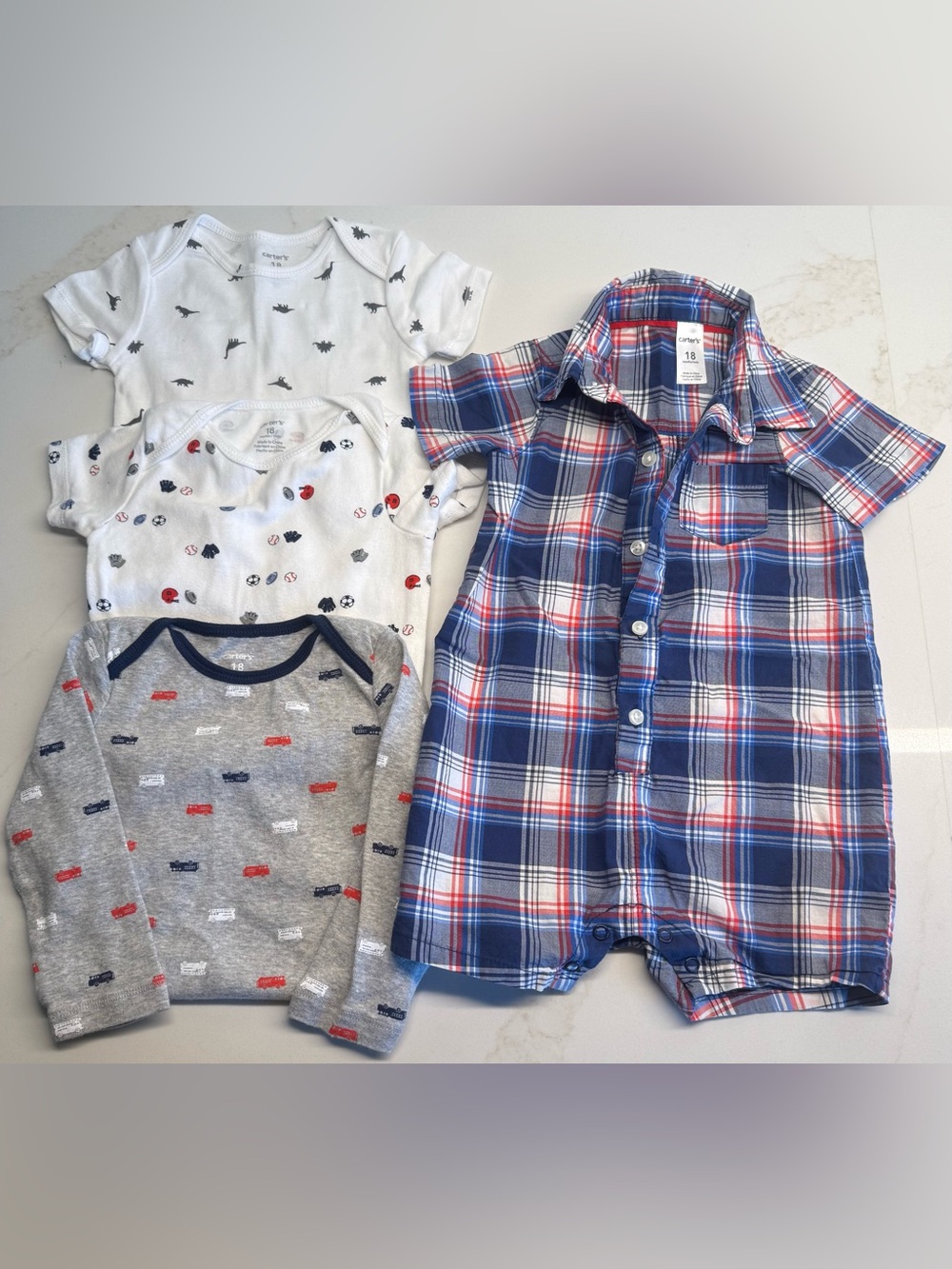Carter’s 18M Romper & 3 Bodysuits Bundle